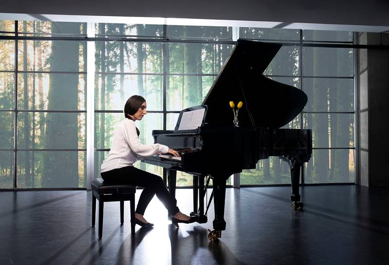 Piano solo and singing pianist